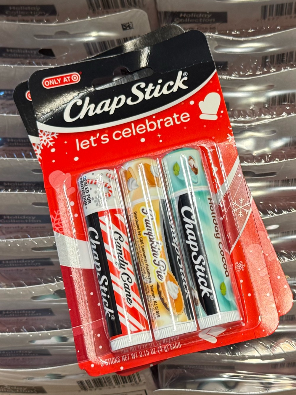 Holiday Lip Balm 3-Pack - lot of 12 total!